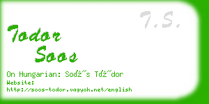 todor soos business card